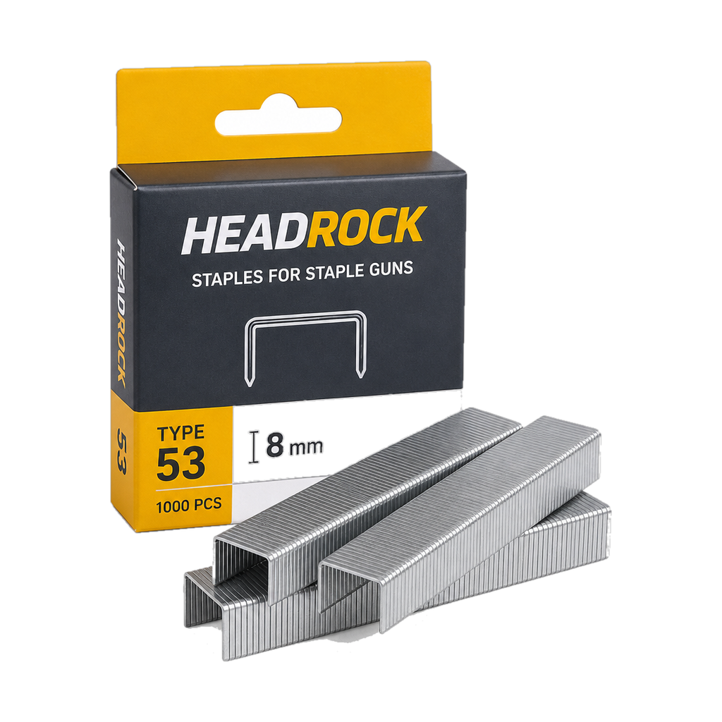 Скобы HEADROCK тип 53, оцинкованные, 8 мм, 1000 шт. 351-140-008