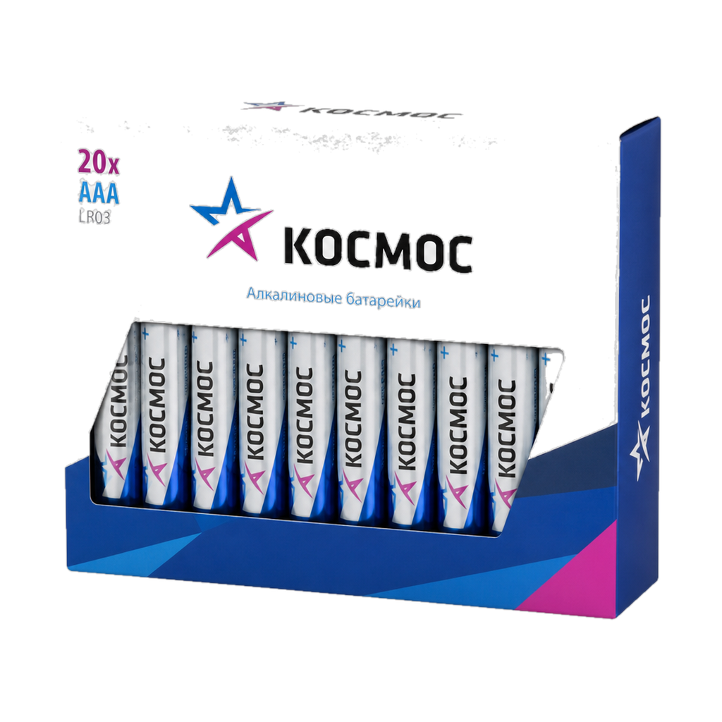 Элемент питания LR LR03 (20 шт) КОСМОС KOCLR0320BOX