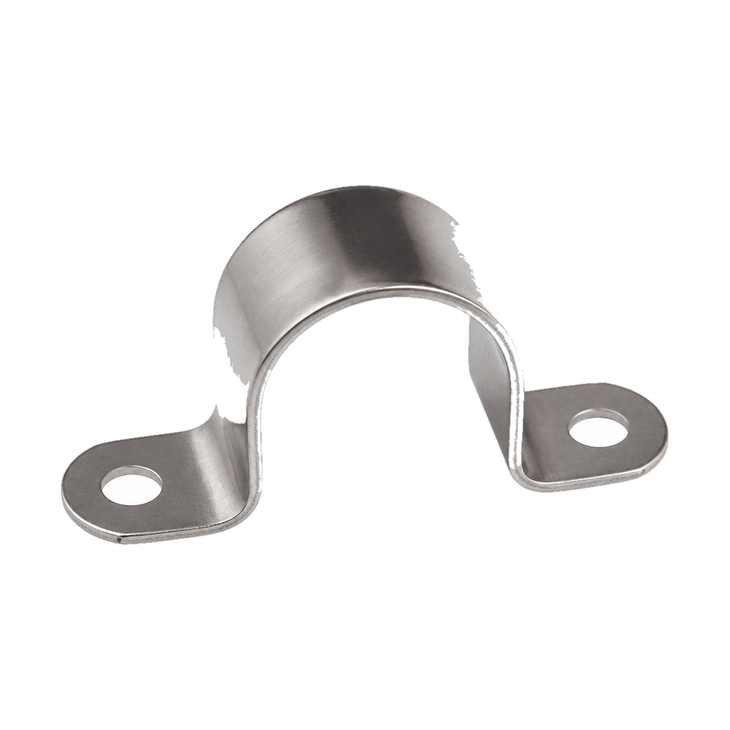 Металлическая двухлапковая скоба FORTISFLEX СМД INOX 16-17 мм 80134
