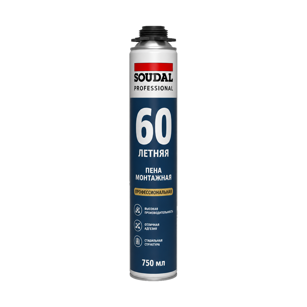 Пена монтажная профессиональная Soudal Professional 60 летняя 750 мл